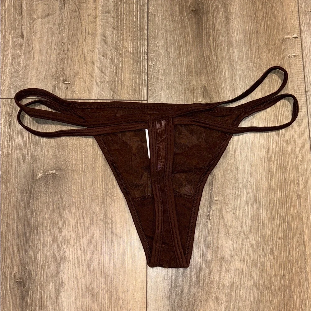 PINK Victoria’s Secret Mesh Strappy Thong Panty